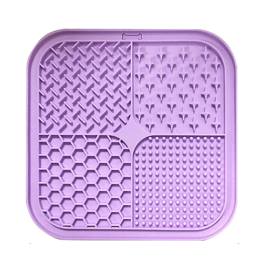 Tapis de léchage en silicone pour chien - coloris Beige